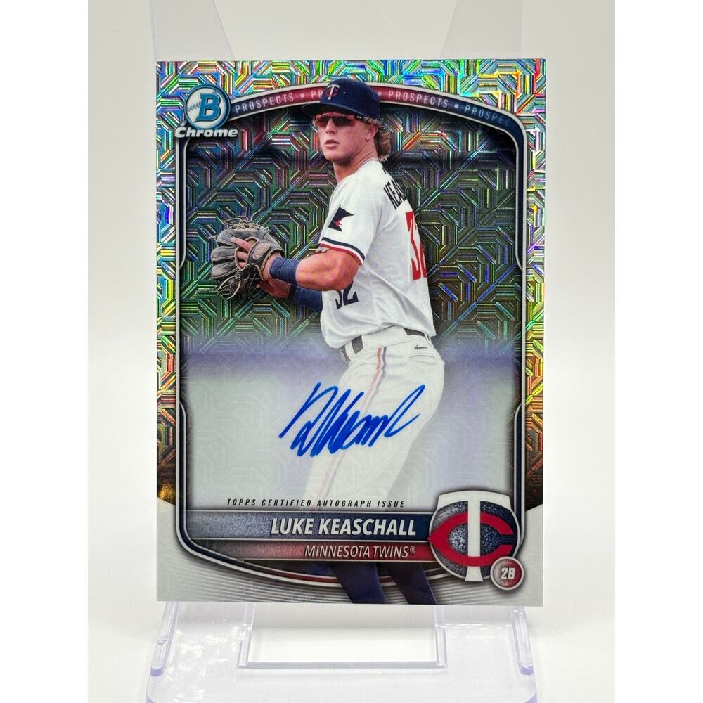 2025 Bowman Chrome Luke Keaschall Mega Box Mojo Refractor Auto Minnesota Twins